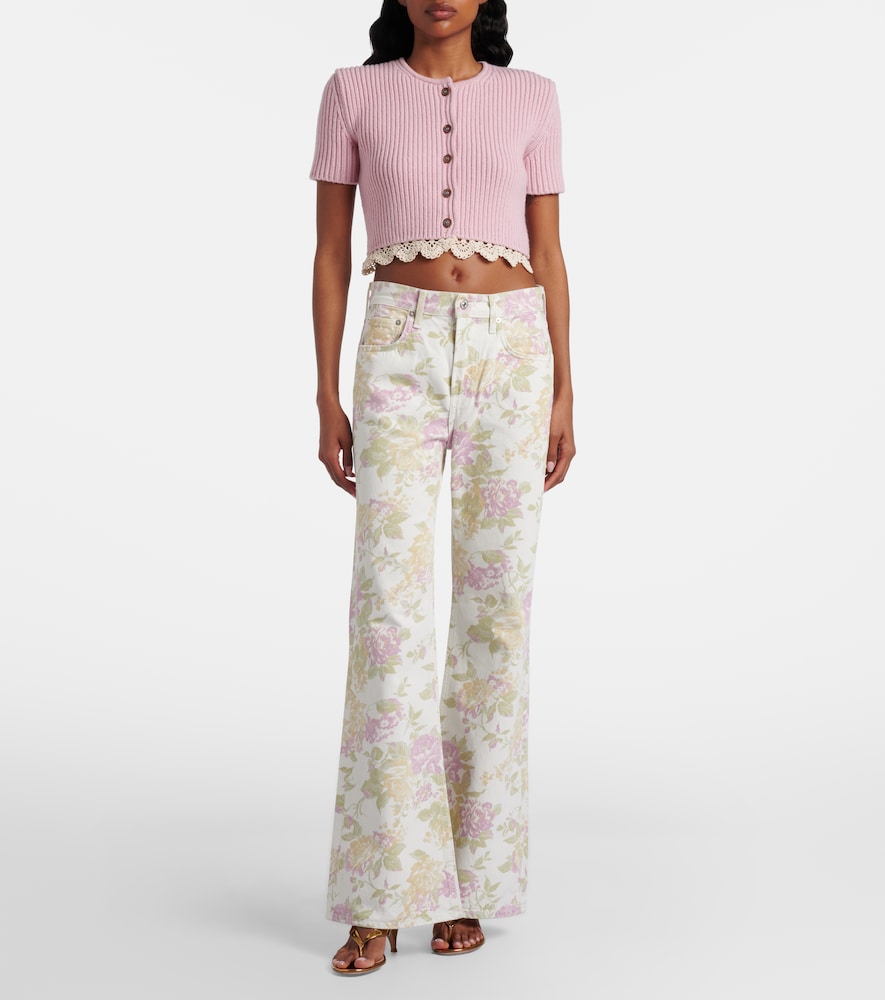 Kimberly '70S Floral Flared Jeans