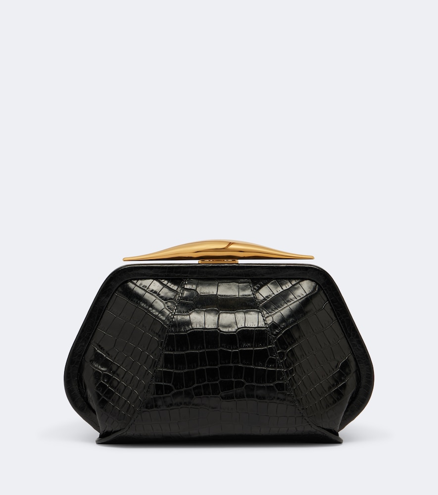 Elie Saab The Tresor Small Leather Clutch In Black