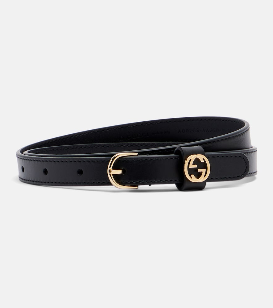 Cintura Interlocking G in pelle