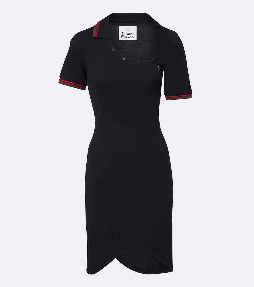 Vivienne Westwood Women's Black Glory Asymmetric Cotton Pique Polo Dress UK Size 12 - Mytheresa