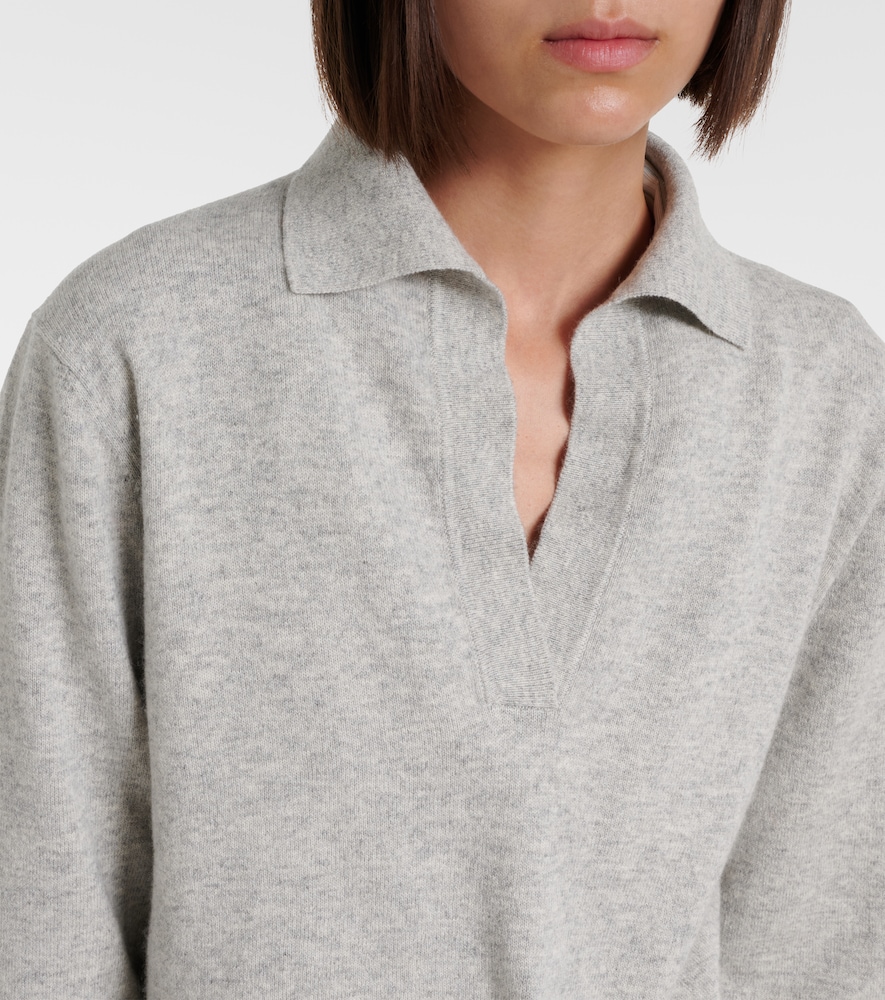 Cotton And Cashmere Polo Sweater