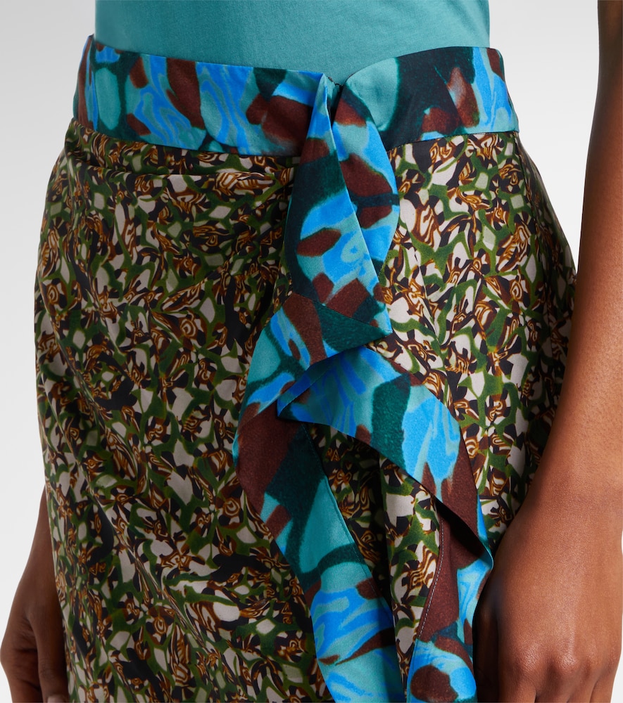 Dries Van Noten Printed ruffled midi skirt | Thumbnail 5
