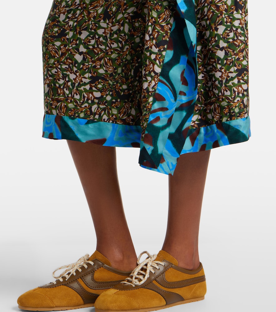 Dries Van Noten Printed ruffled midi skirt | Thumbnail 2