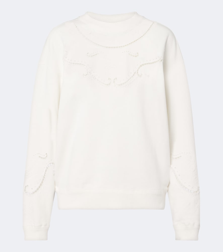 Marant Etoile Donna Felpa Vella In Cotone Con Ricamo Bianco It Taglia 40- Mytheresa