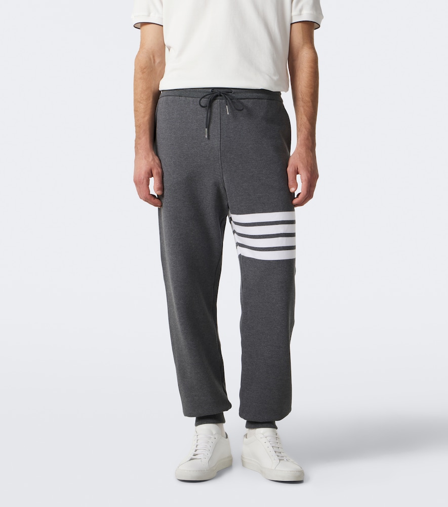 4-Bar Cotton Jersey Sweatpants