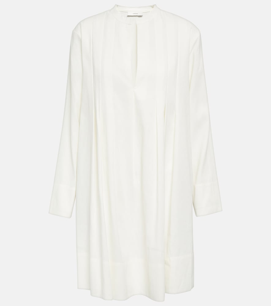 Vince Women's White Trapeze Linen-Blend Minidress UK Size 10 - Mytheresa
