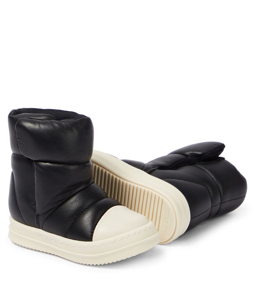 RICK OWENS BABY PUFFER LEATHER BOOTS