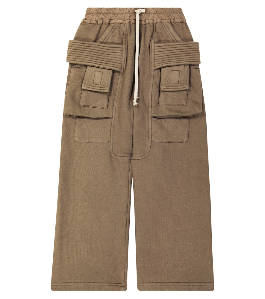 Rick Owens Kids' Pods Cotton-blend Cargo Pants In Green