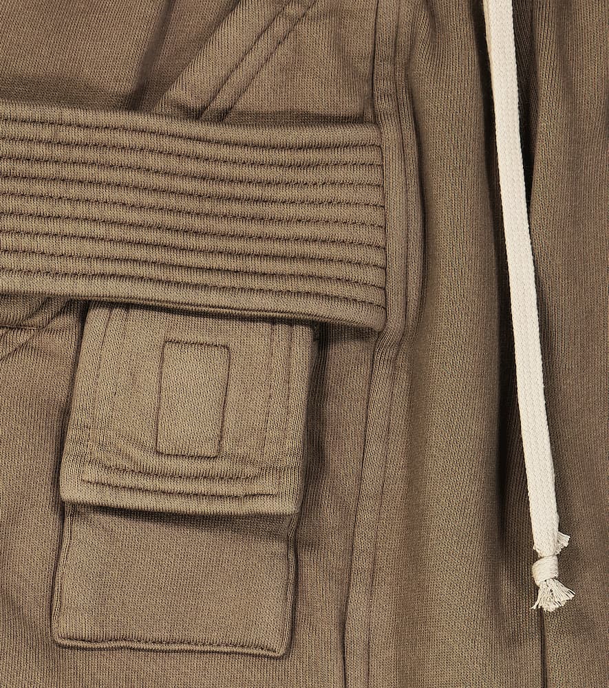 Rick Owens Pods Cotton-blend Cargo Pants In Green