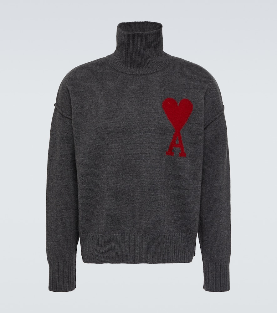 Ami Paris Ami De Caur virgin wool turtleneck sweater