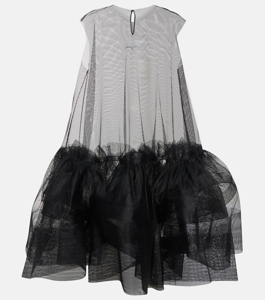 Maison Margiela Bow-detail tulle midi dress