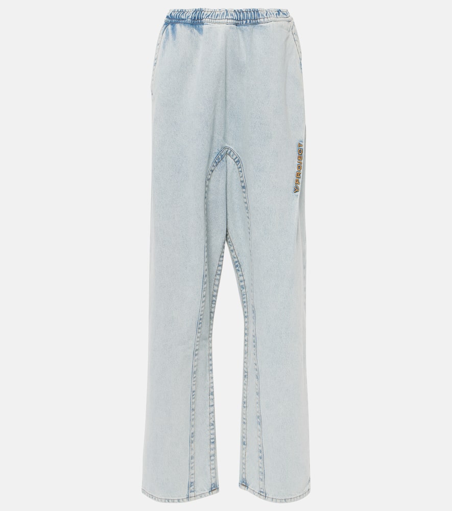 Shop Y/project Wide-leg Jeans In Blue