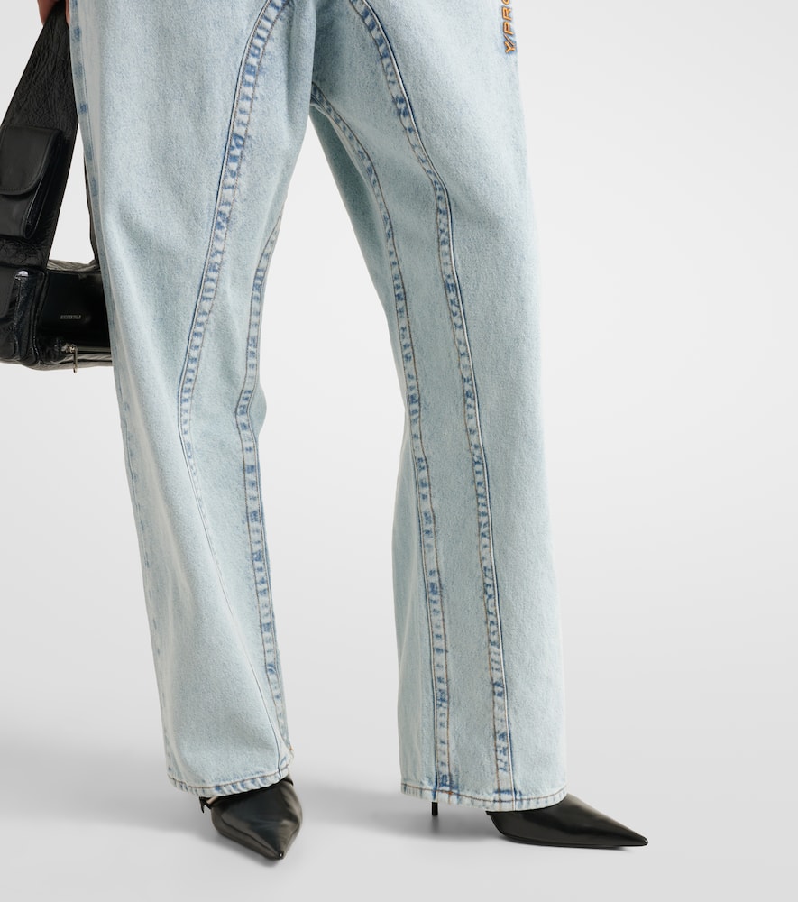 Shop Y/project Wide-leg Jeans In Blue