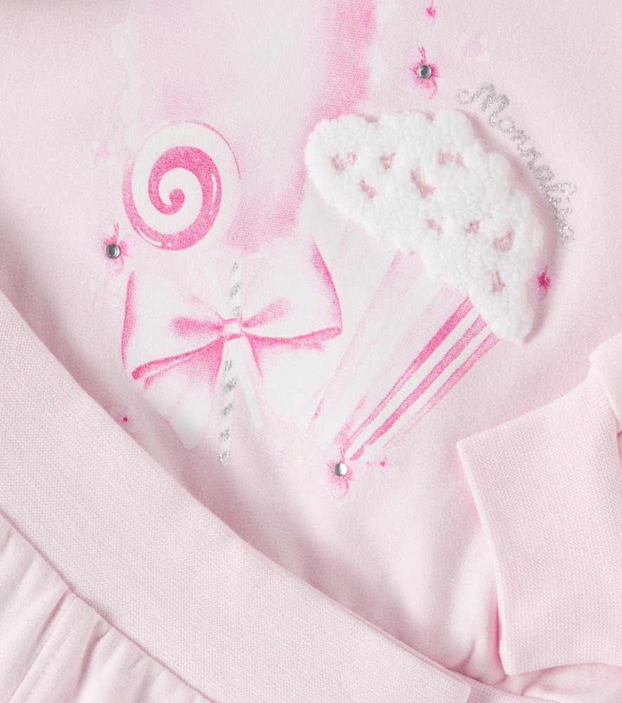 Monnalisa Baby Set Aus Sweatshirt Und Jogginghose In Pink