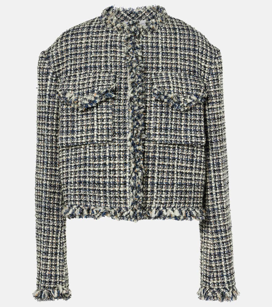 Wool-blend tweed jacket