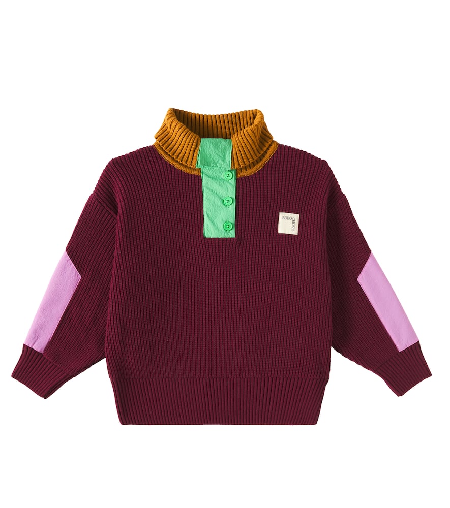 Bobo Choses Colorblocked Sweater In Multicoloured