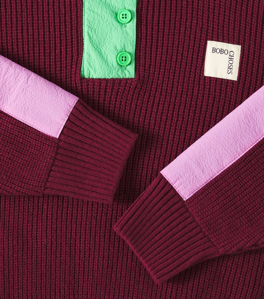 Bobo Choses Colorblocked Sweater In Multicoloured