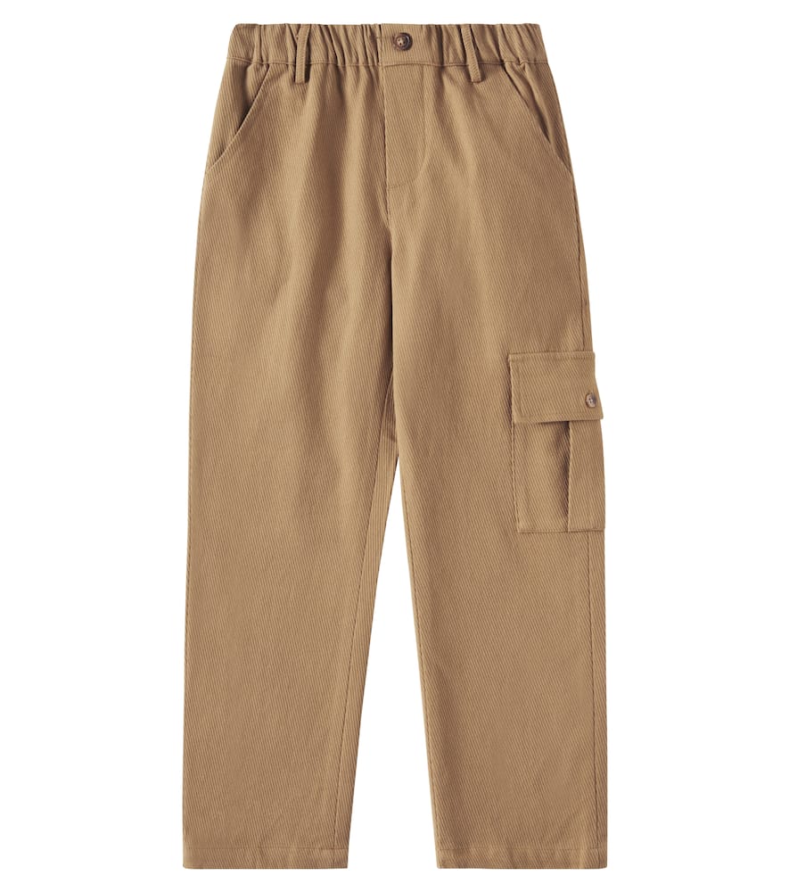 Donsje Theoule Cotton Cargo Pants In Milk Chocolate