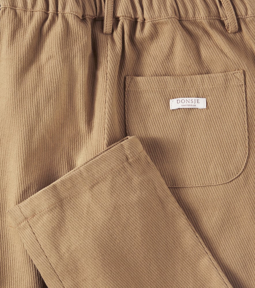 Donsje Theoule Cotton Cargo Pants In Milk Chocolate
