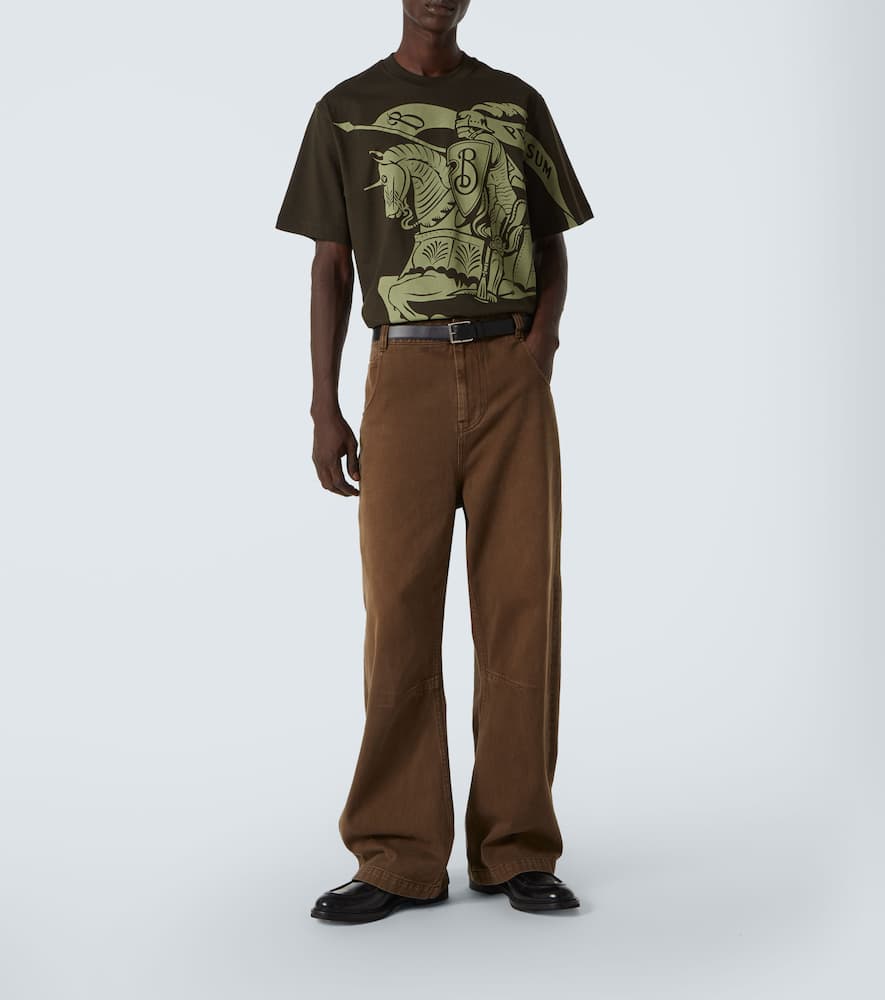 Burberry Men's Ekd Cotton T-shirt In Brown