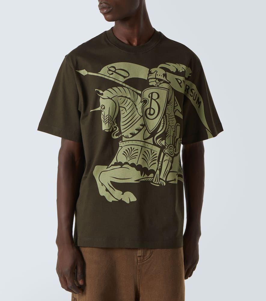 Burberry Men's Ekd Cotton T-shirt In Brown