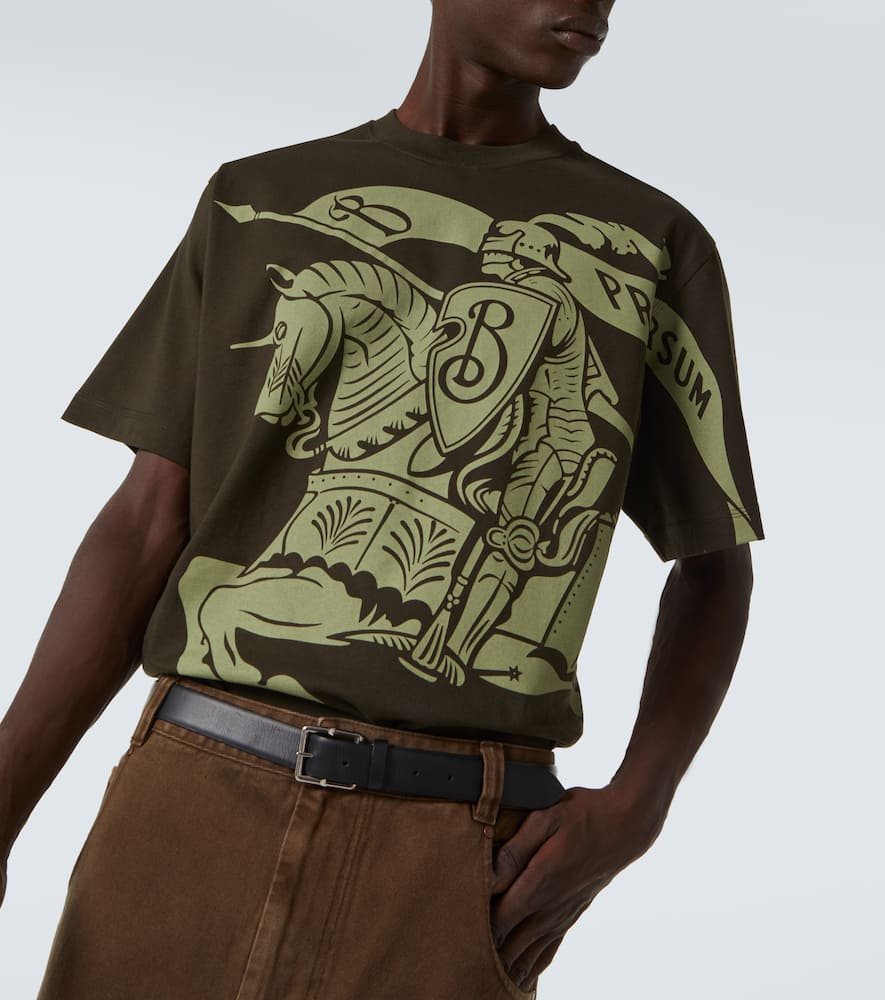 Burberry Men's Ekd Cotton T-shirt In Brown