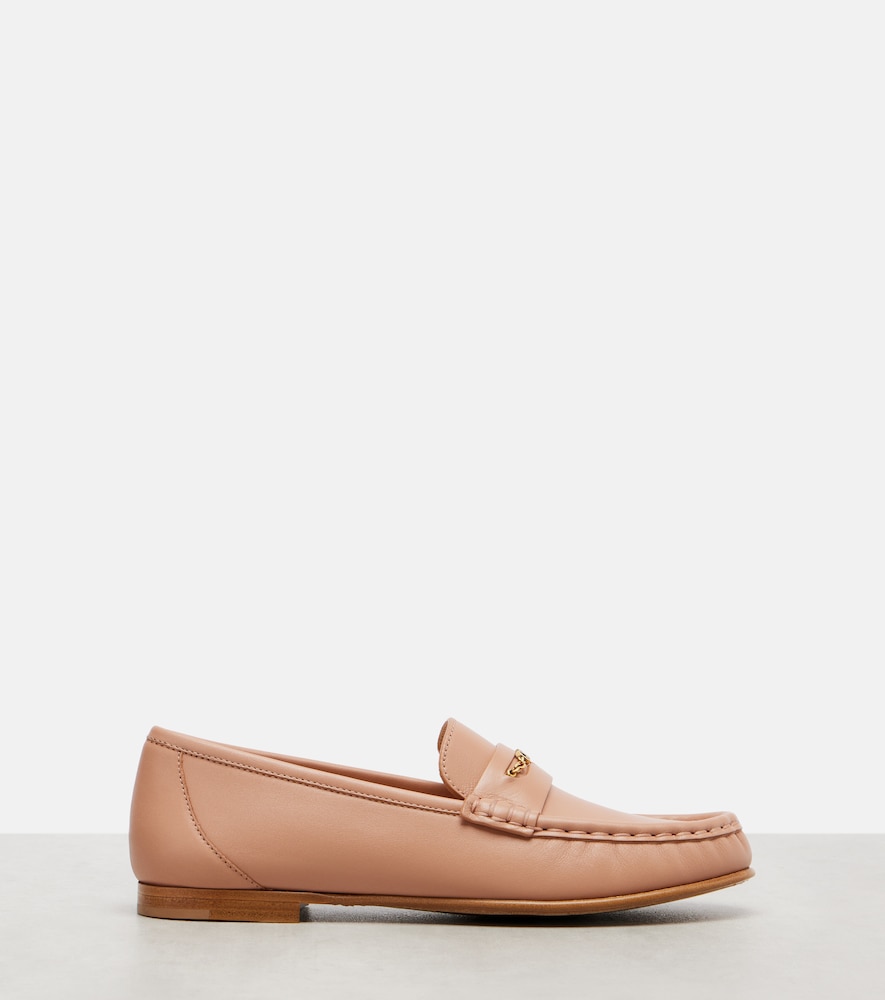  Chloe Chloe Chloe Logo Embellished Leather Loafers 