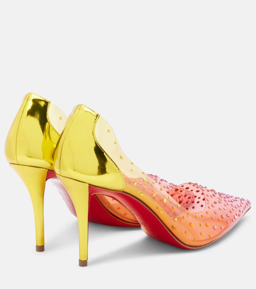 Christian Louboutin Miss Z Studded Pvc Red Sole Pumps In Pink