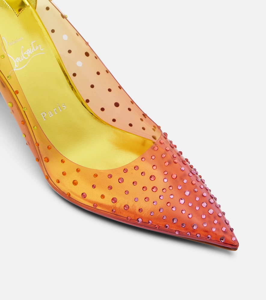 Christian Louboutin Miss Z Studded Pvc Red Sole Pumps In Pink
