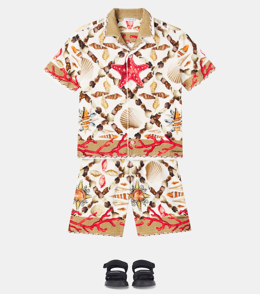 Dolce & Gabbana Coral-print Bermuda Shorts In Multi