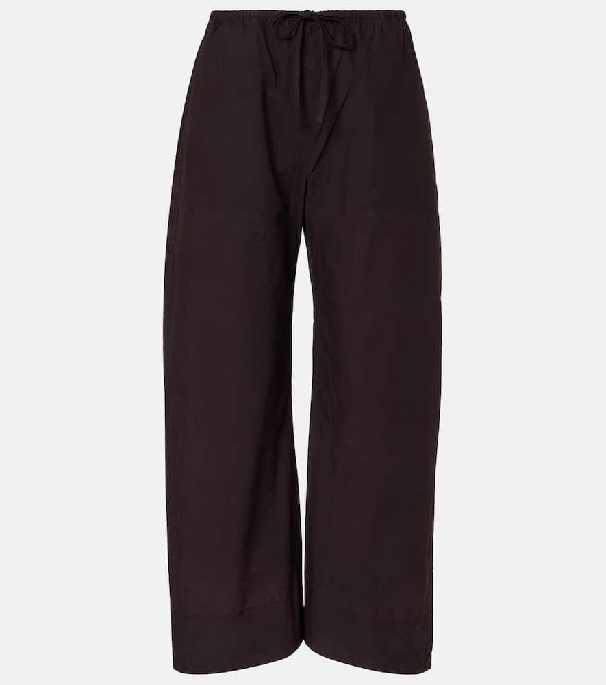 Kyoto cotton wide-leg pants