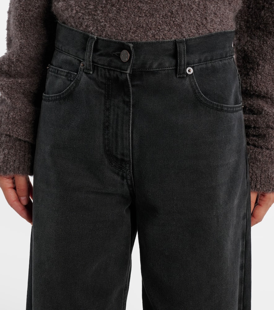 The Row Clair High-rise Straight Jeans In Black