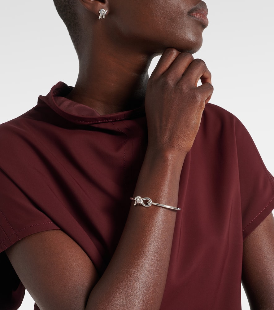 Bottega Veneta Knot Sterling Silver Bracelet In Silver