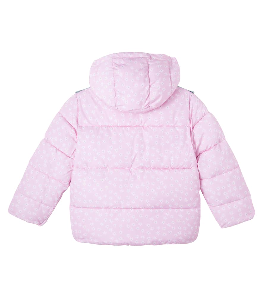 Stella Mccartney Dove Graphic Hooded Puffer Coat In Pink