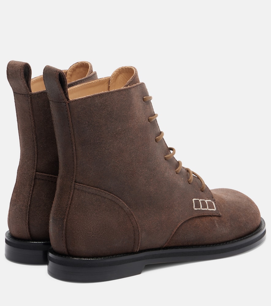 Jw Anderson Suede Ankle Boots In Brown