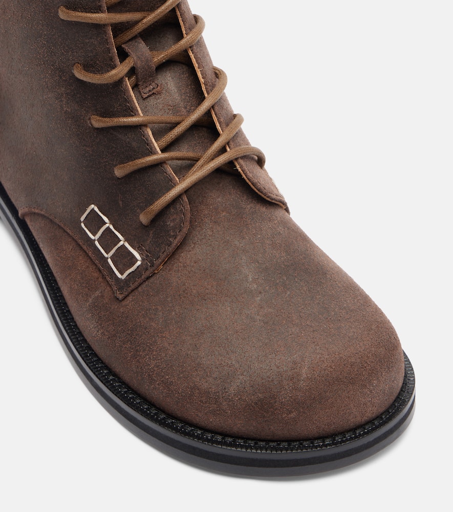 Jw Anderson Suede Ankle Boots In Brown