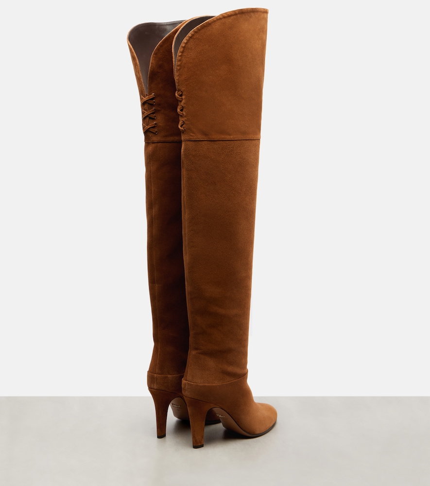  Chloe Chloé Overknee-stiefel Eve 85 Aus Veloursleder 