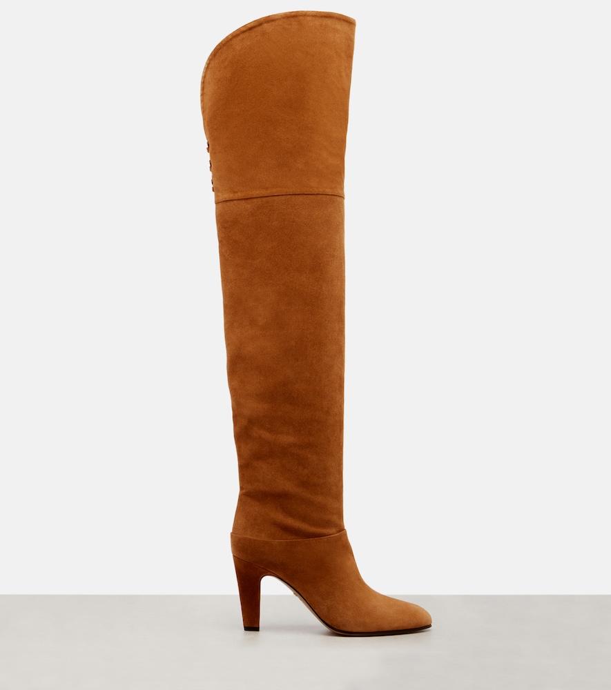  Chloe Chloé Overknee-stiefel Eve 85 Aus Veloursleder 