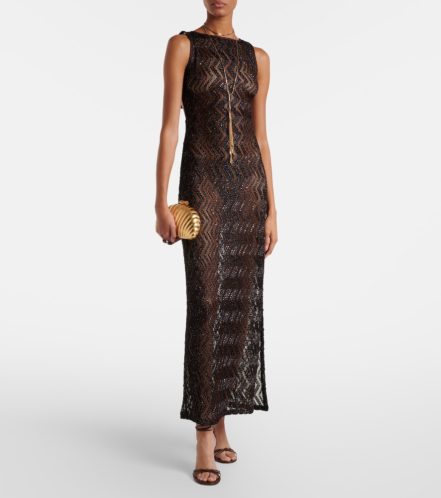 Missoni Zigzag sequined beach cover-up