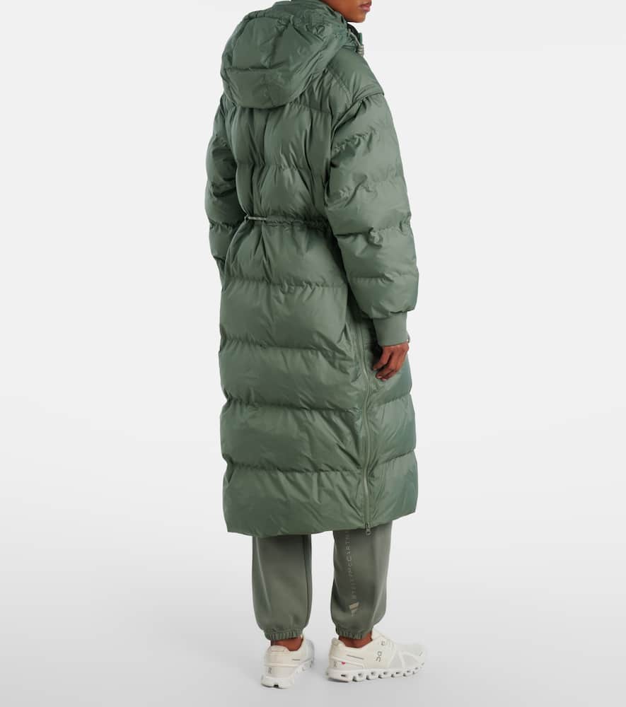 Adidas By Stella Mccartney Wattierter Mantel In Green