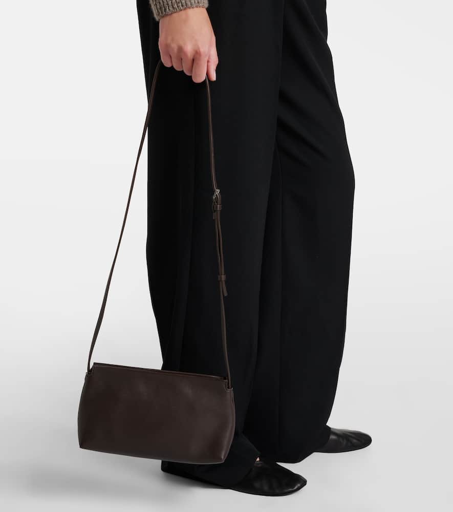The Row Rene Leather Shoulder Bag In Brown