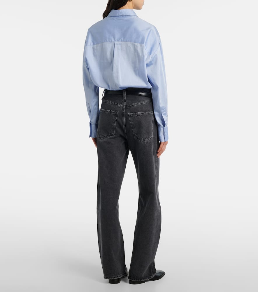 Agolde Low Curve Low-rise Wide-leg Jeans In Black