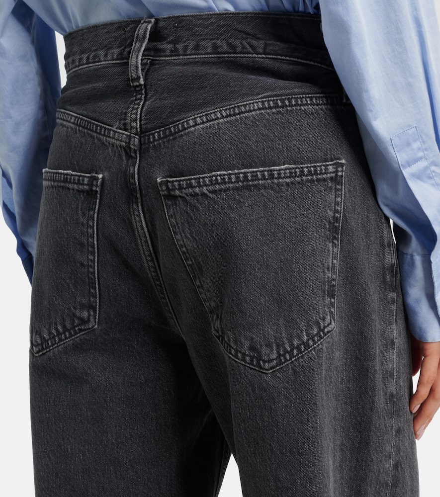 Agolde Low Curve Low-rise Wide-leg Jeans In Black
