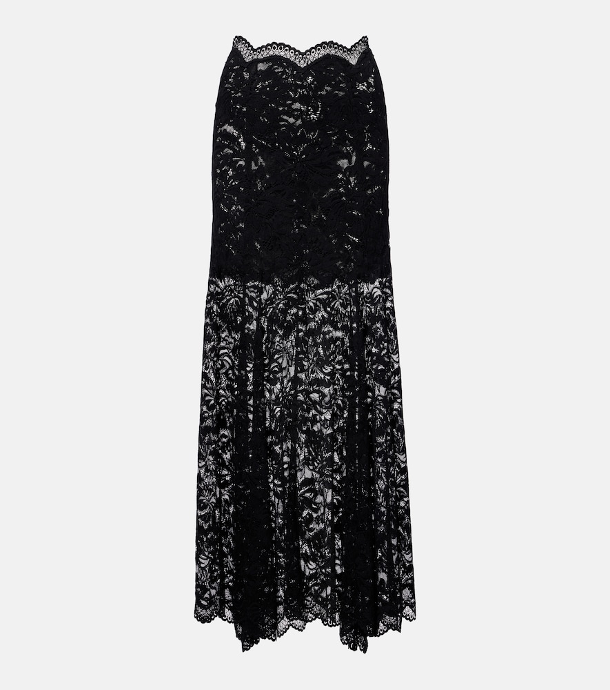 Rabanne Floral lace maxi skirt