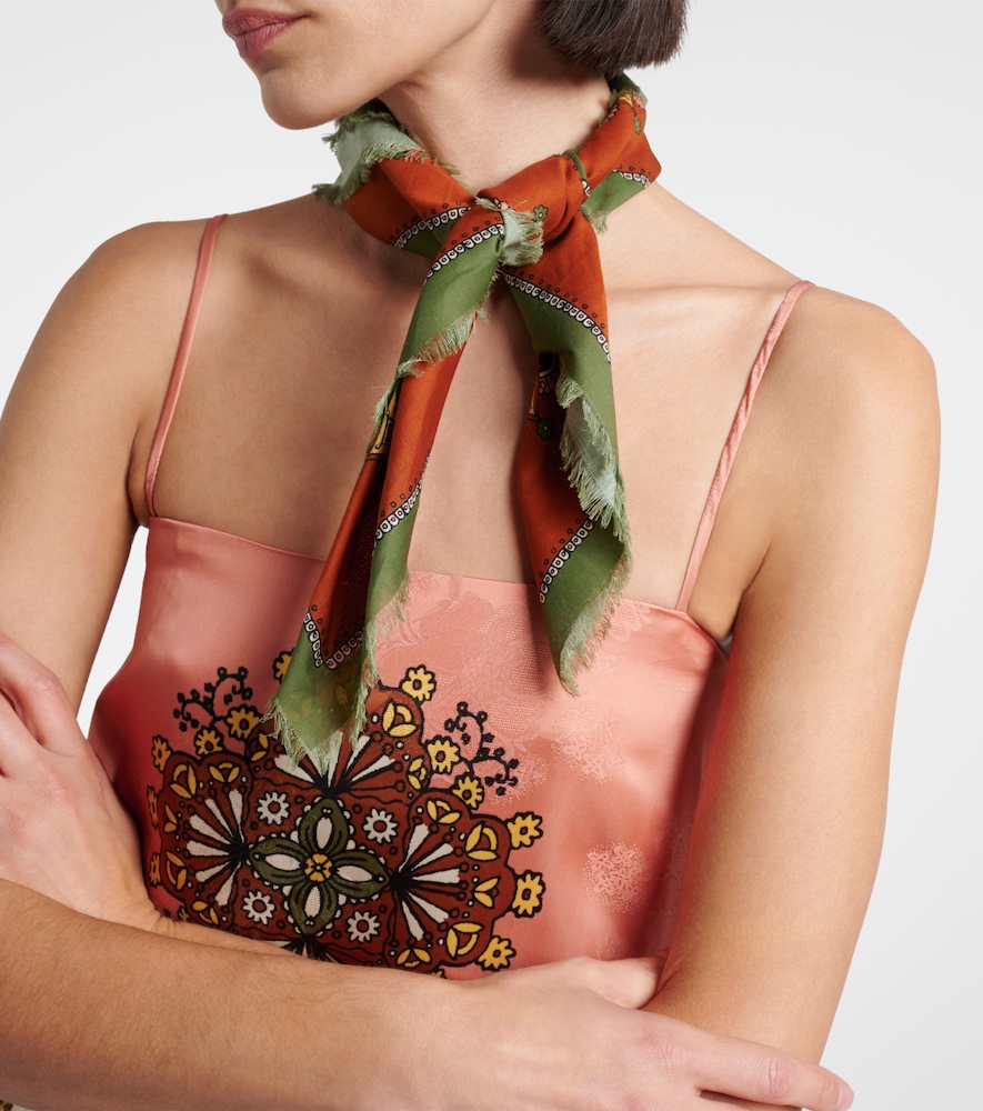 Alémais Contina Midi fringed cotton scarf
