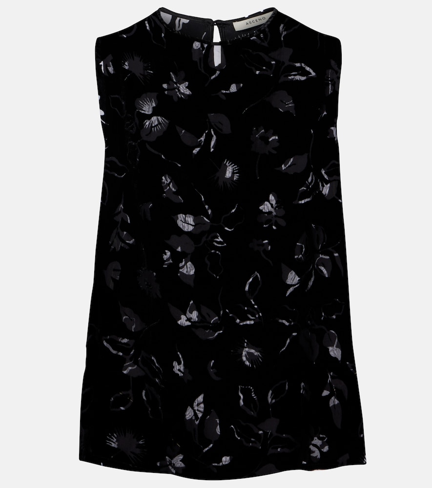 Asceno Trento devoré velvet top