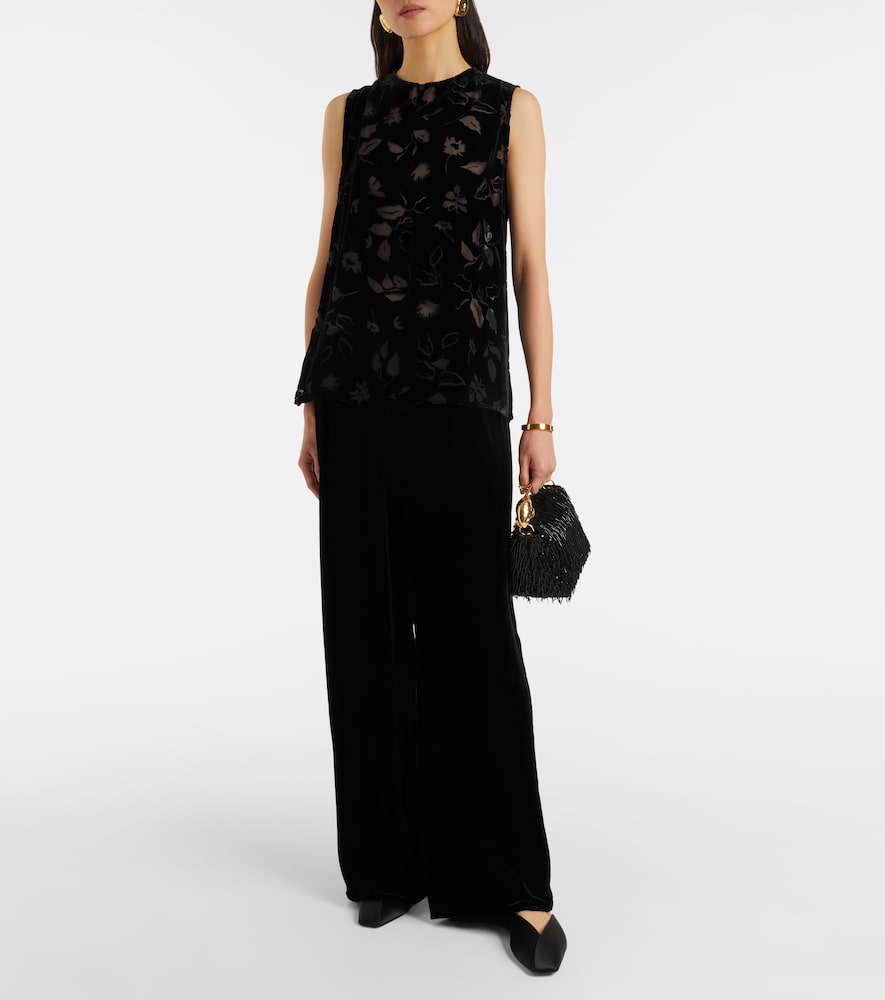 Asceno Trento devoré velvet top