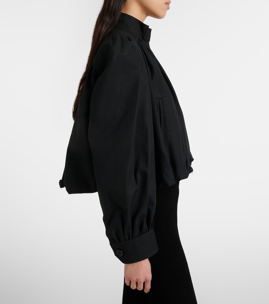 Chloé Gathered Cotton Canvas Jacket