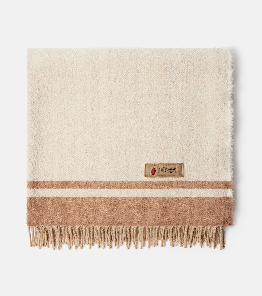 The House of Lyria Paipote silk and camel hair-blend blanket