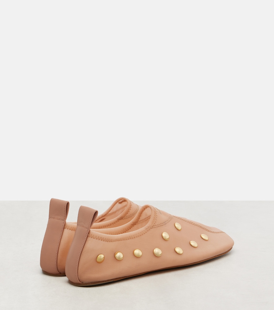  Chloe Chloã© Rita Studded Mesh Flats 